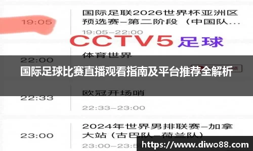 国际足球比赛直播观看指南及平台推荐全解析